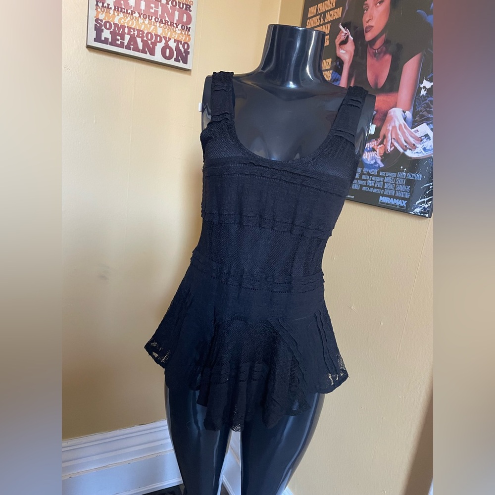 Women’s Ganni Anthropologie  Lace Peplum Tank NWT ( Medium )